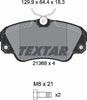 Textar Brake Pads Full Set Of 4 Front With Brake Caliper Screws 2136801 thumbnail