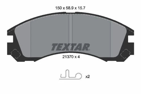 Textar Brake Pads Full Set Of 4 Front 2137001 - image 4
