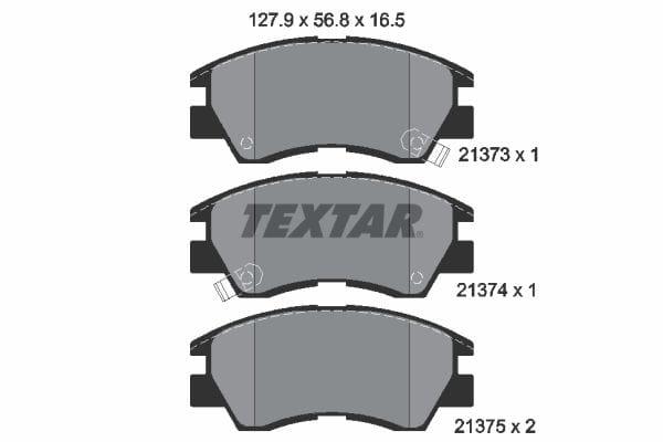 Textar Brake Pads Full Set Of 4 Front 2137301 - image 4