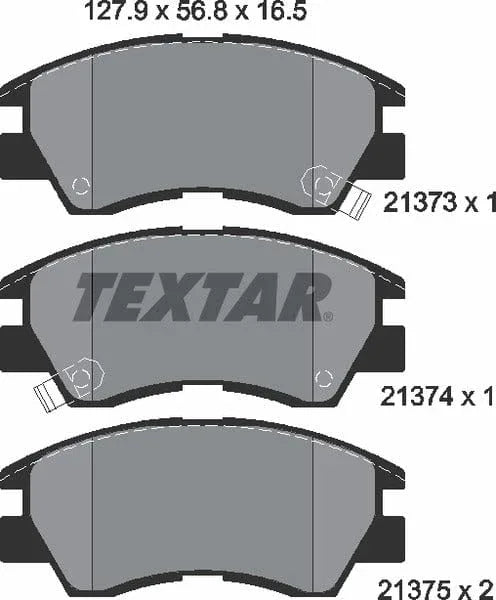 Textar Brake Pads Full Set Of 4 Front 2137301 - image 5