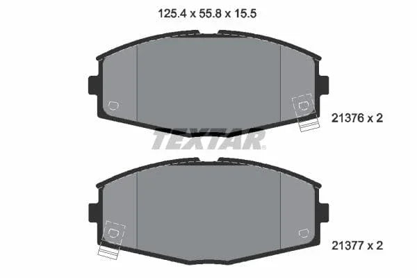 Textar Brake Pads Full Set Of 4 Front 2137601 - image 4