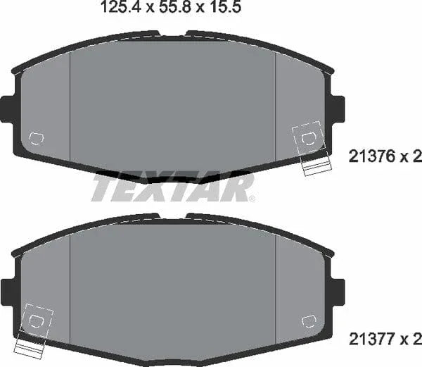 Textar Brake Pads Full Set Of 4 Front 2137601 - image 5