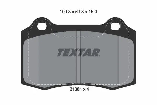 Textar Brake Pads Full Set Of 4 Front Rear 2138102 - image 4