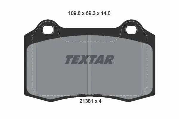 Textar Brake Pads Full Set Of 4 Front 2138104 - image 4