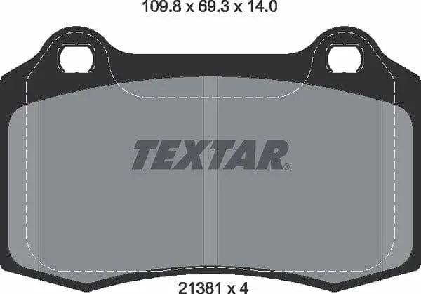 Textar Brake Pads Full Set Of 4 Front 2138104 - image 5