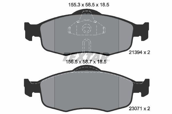 Textar Brake Pads Full Set Of 4 Front 2139408 - image 4