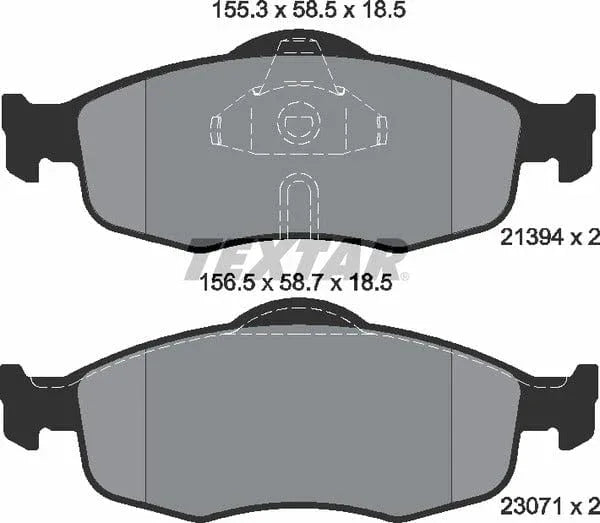 Textar Brake Pads Full Set Of 4 Front 2139408 - image 5