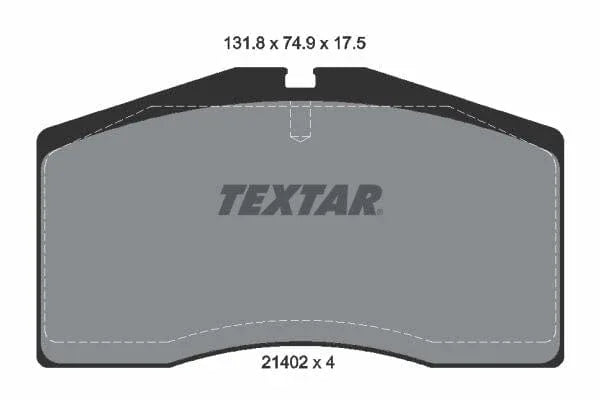 Textar Brake Pads Full Set Of 4 Front 2140201 - image 4