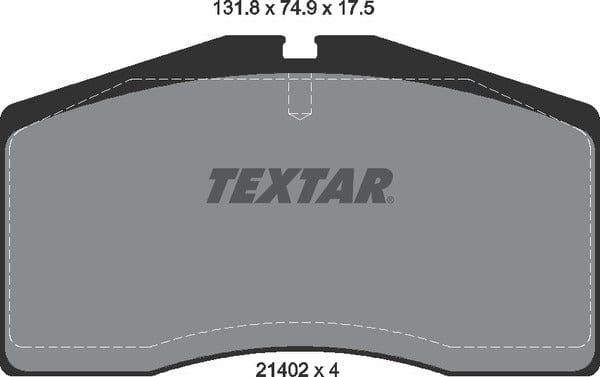 Textar Brake Pads Full Set Of 4 Front 2140201 - image 5