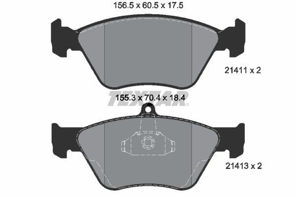 Textar Brake Pads Full Set Of 4 Front 2141101 - image 4