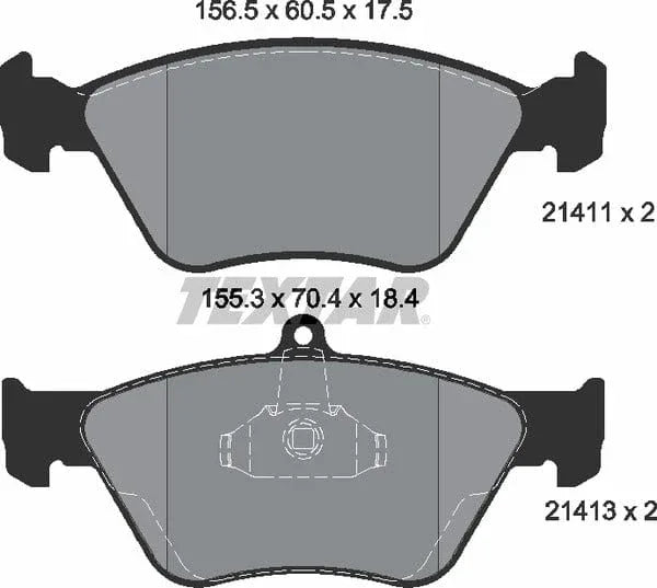 Textar Brake Pads Full Set Of 4 Front 2141101 - image 5
