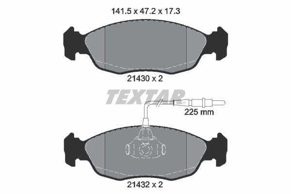 Textar Brake Pads Full Set Of 4 Front 2143001 - image 4