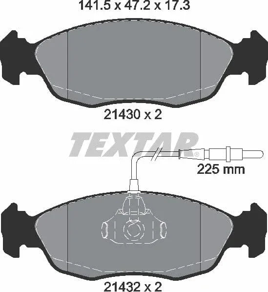 Textar Brake Pads Full Set Of 4 Front 2143001 - image 5