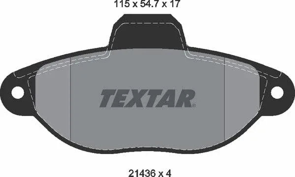 Textar Brake Pads Full Set Of 4 Front 2143602 - image 5