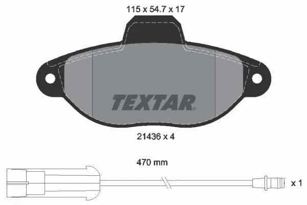 Textar Brake Pads Full Set Of 4 Front 2143603 - image 4