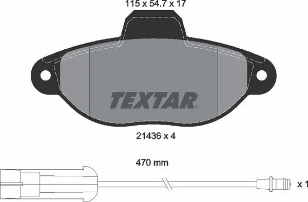 Textar Brake Pads Full Set Of 4 Front 2143603 - image 5