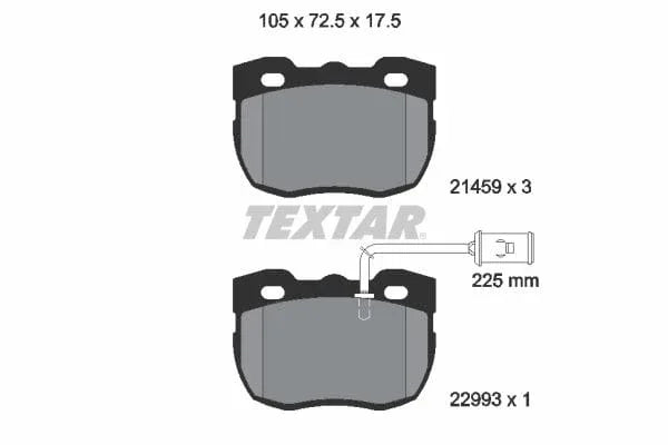 Textar Brake Pads Full Set Of 4 Front 2145905 - image 4