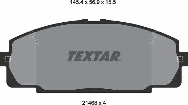 Textar Brake Pads Full Set Of 4 Front 2146801 - image 5