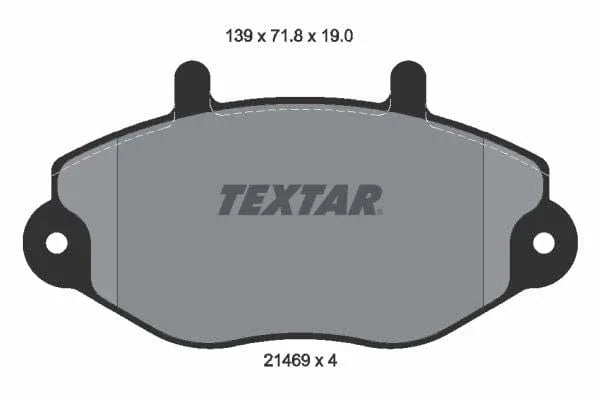 Textar Brake Pads Full Set Of 4 Front 2146901 - image 4