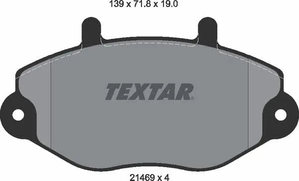 Textar Brake Pads Full Set Of 4 Front 2146901 - image 5