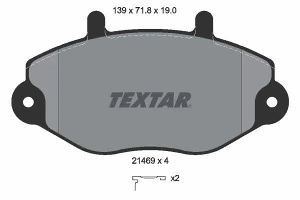 Textar Brake Pads Full Set Of 4 Front 2146902 - image 4