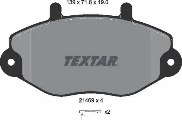 Textar Brake Pads Full Set Of 4 Front 2146902 - image 5