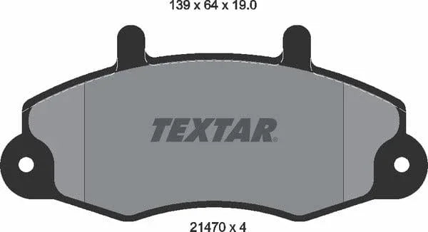 Textar Brake Pads Full Set Of 4 Front 2147001 - image 5