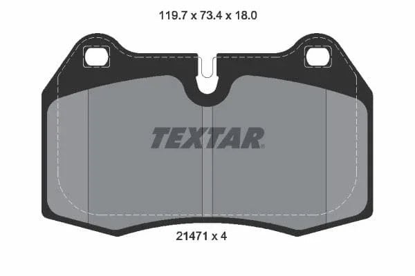 Textar Brake Pads Full Set Of 4 Front 2147102 - image 4
