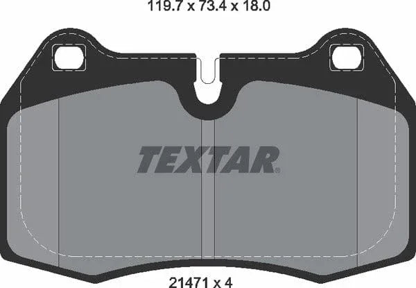 Textar Brake Pads Full Set Of 4 Front 2147102 - image 5