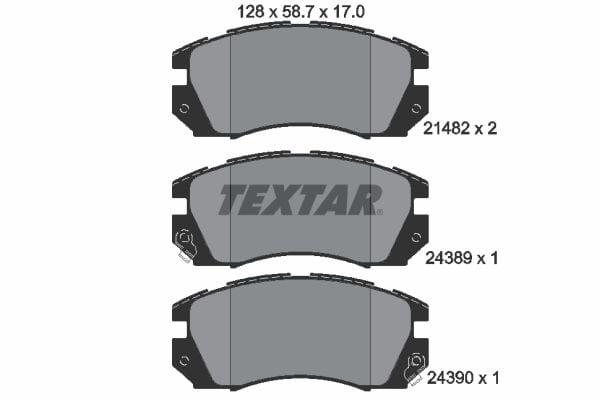 Textar Brake Pads Full Set Of 4 Front 2148202 - image 4