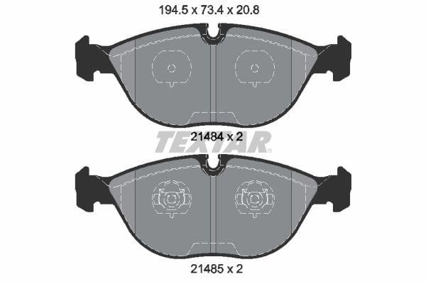 Textar Brake Pads Full Set Of 4 Front 2148401 - image 4