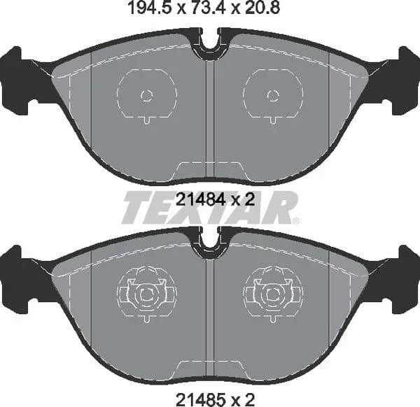 Textar Brake Pads Full Set Of 4 Front 2148401 - image 5