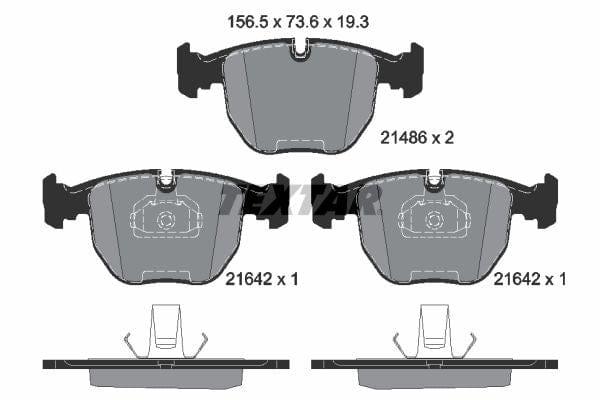 Textar Brake Pads Full Set Of 4 Front 2148602 - image 4