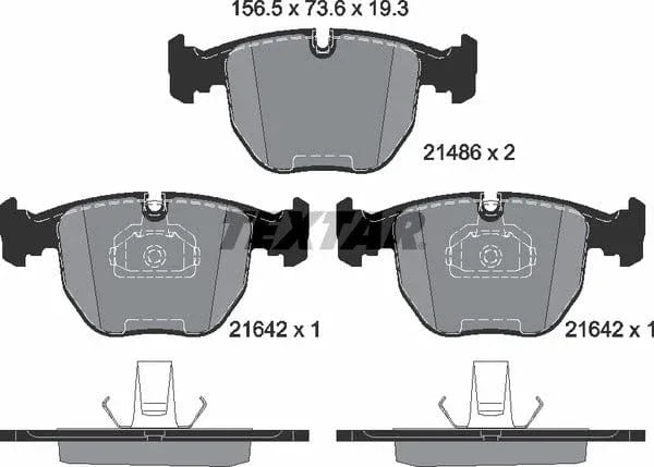 Textar Brake Pads Full Set Of 4 Front 2148602 - image 5