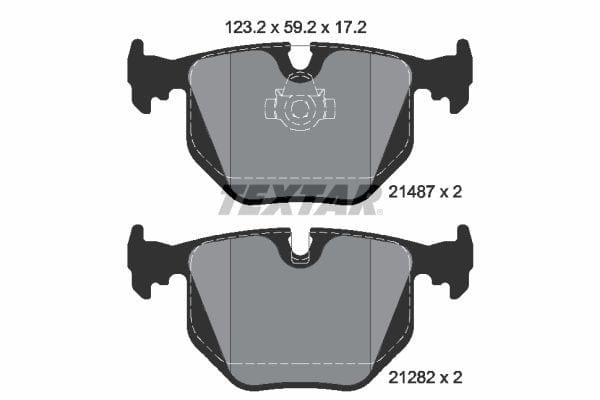 Textar Brake Pads Set Brake Pads Full Set Of 4 Rear 2148701 - image 4
