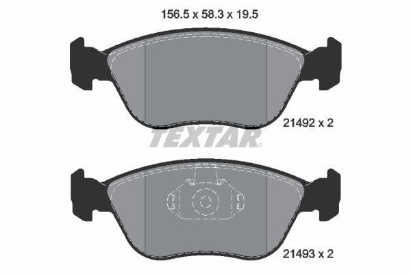 Textar Brake Pads Full Set Of 4 Front 2149201 - image 4