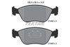 Textar Brake Pads Full Set Of 4 Front 2149201 thumbnail
