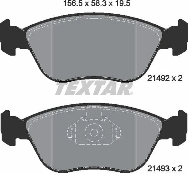 Textar Brake Pads Full Set Of 4 Front 2149201 - image 5