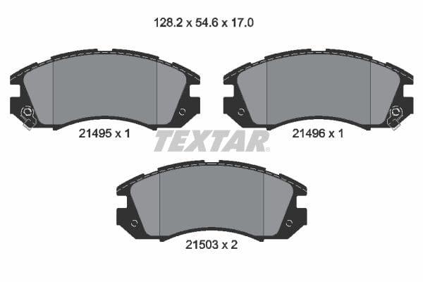 Textar Brake Pads Full Set Of 4 Front 2149501 - image 4