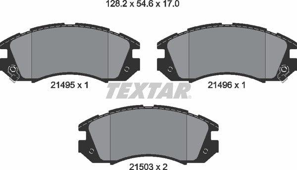 Textar Brake Pads Full Set Of 4 Front 2149501 - image 5