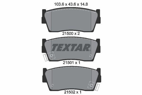 Textar Brake Pads Full Set Of 4 Front 2150001 - image 4