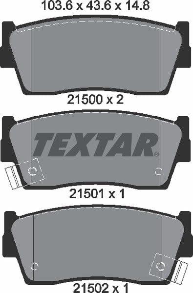 Textar Brake Pads Full Set Of 4 Front 2150001 - image 5