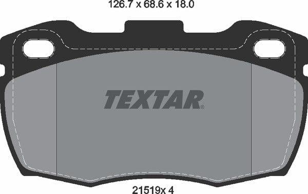 Textar Brake Pads Full Set Of 4 Front 2151901 - image 5