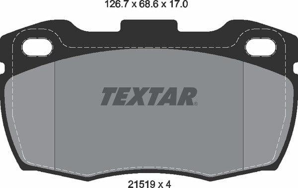 Textar Brake Pads Full Set Of 4 Front 2151902 - image 5