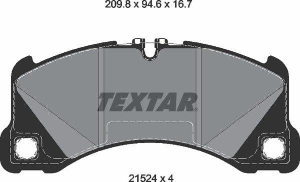 Textar Brake Pads Full Set Of 4 Front 2152401 - image 5