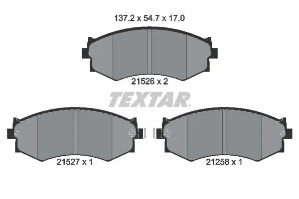 Textar Brake Pads Full Set Of 4 Front 2152601 - image 4