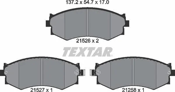 Textar Brake Pads Full Set Of 4 Front 2152601 - image 5