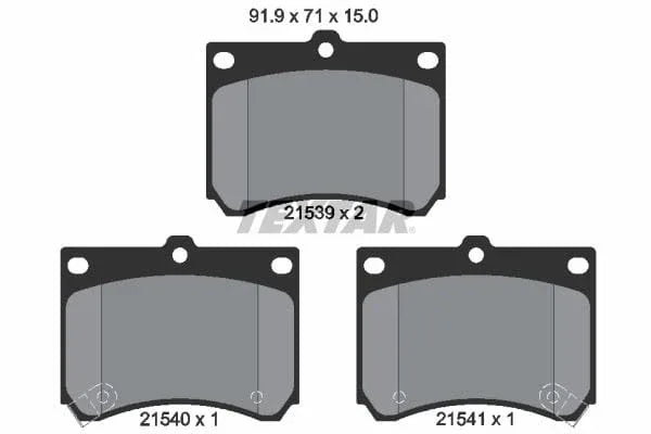 Textar Brake Pads Full Set Of 4 Front 2153901 - image 4
