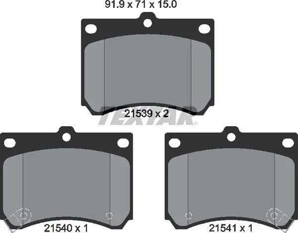 Textar Brake Pads Full Set Of 4 Front 2153901 - image 5