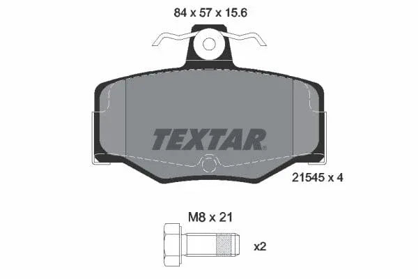 Textar Brake Pads Full Set Of 4 Rear With Brake Caliper Screws 2154501 - image 4